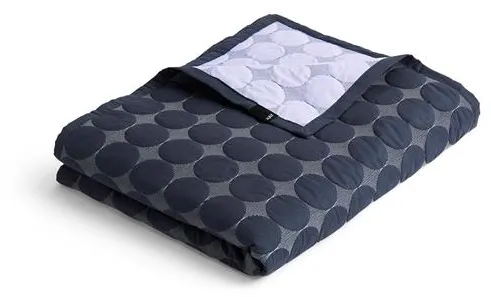 HAY Mega Dot Organic Sengetæppe 260x260 Midnight Blue